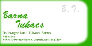 barna tukacs business card